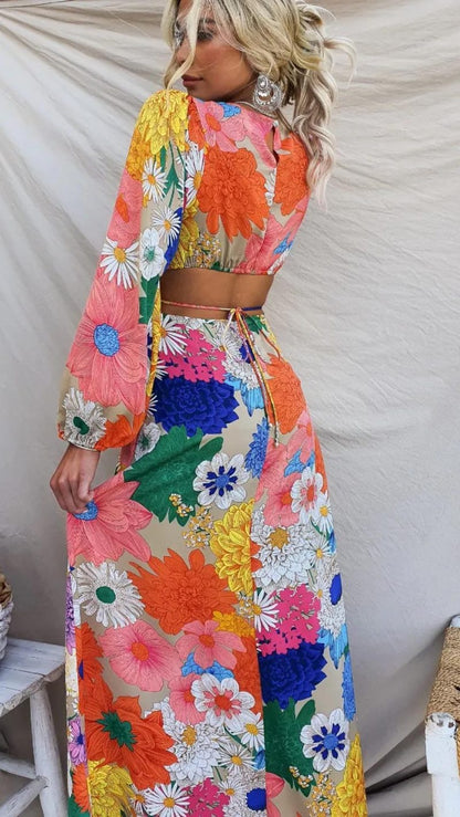 Bold Floral Maxi Dress | June