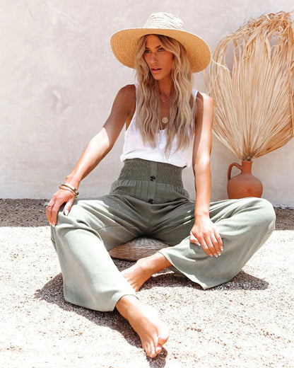 Lilly | Summer Linen Pants With High Waist