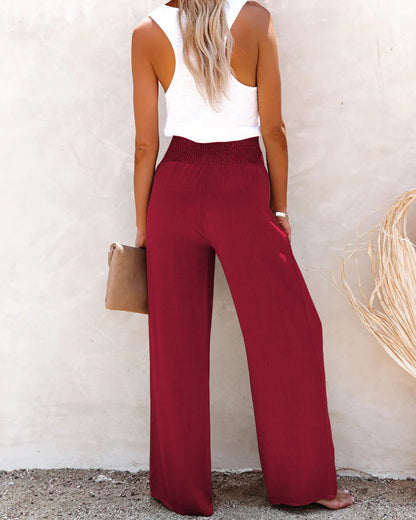 Lilly | Summer Linen Pants With High Waist