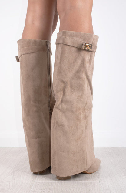 Suede Knee-High Boots | Bernadette