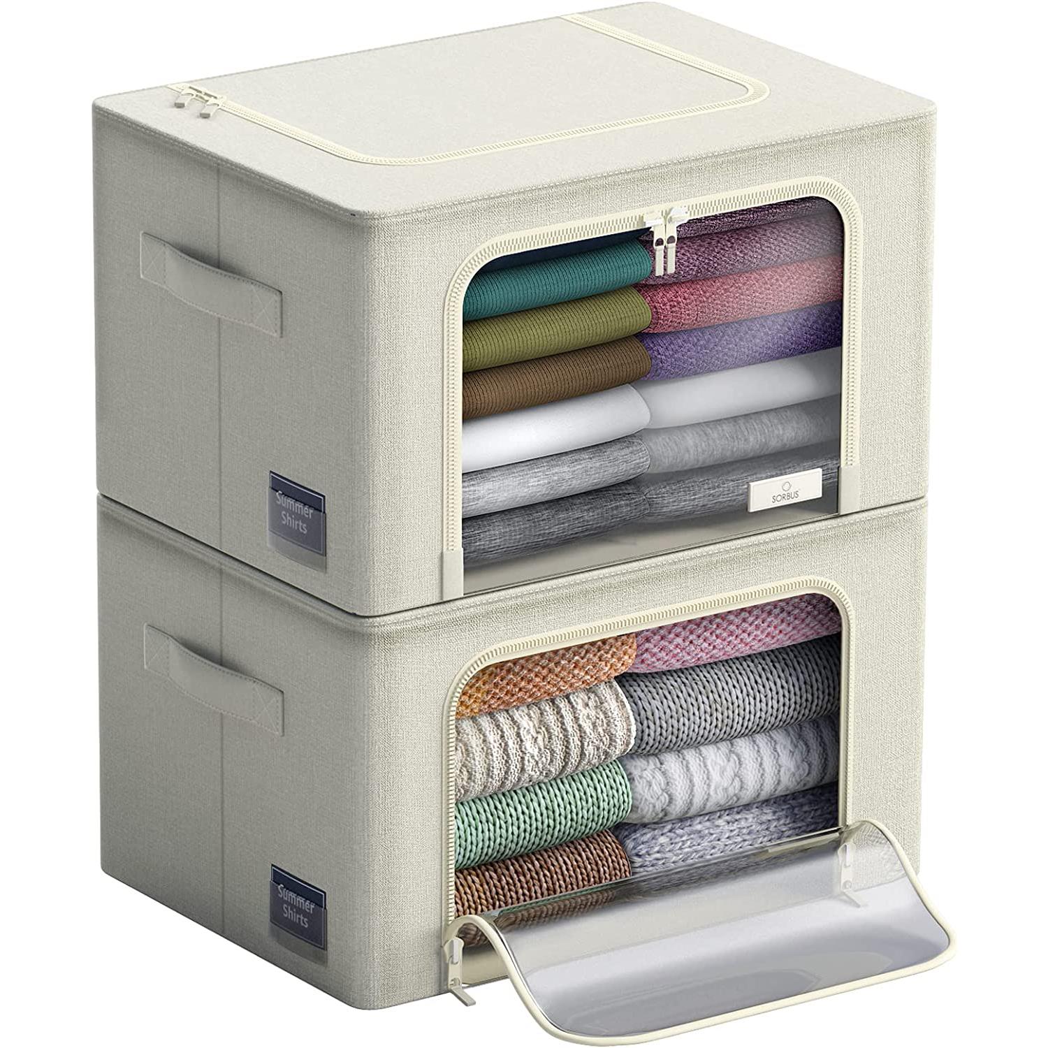 Transparent Storage Box Set with Zipper – Space-Saving Organizers for Clothing, Bedding, and Toys 0