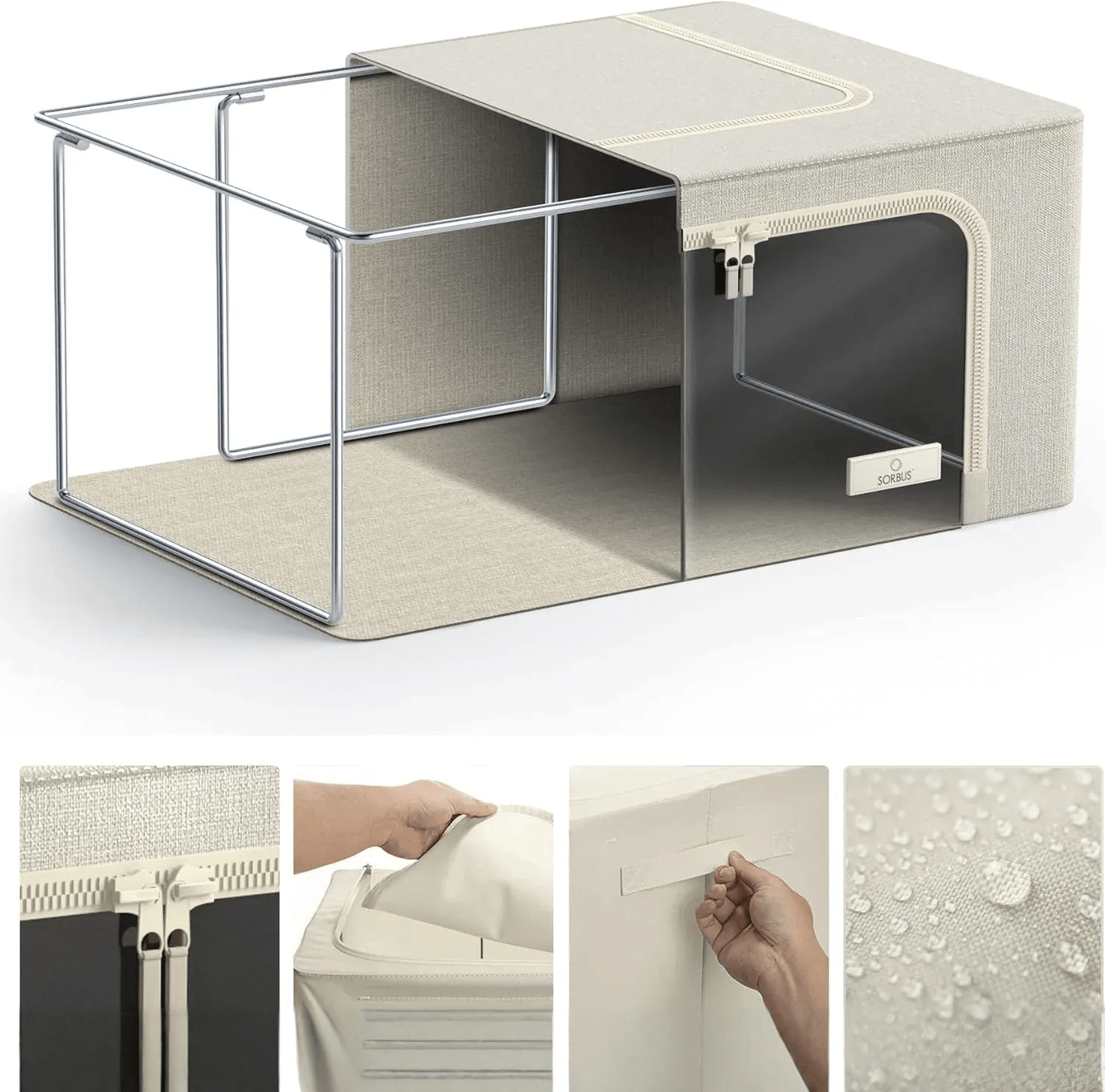 Transparent Storage Box Set with Zipper – Space-Saving Organizers for Clothing, Bedding, and Toys 2