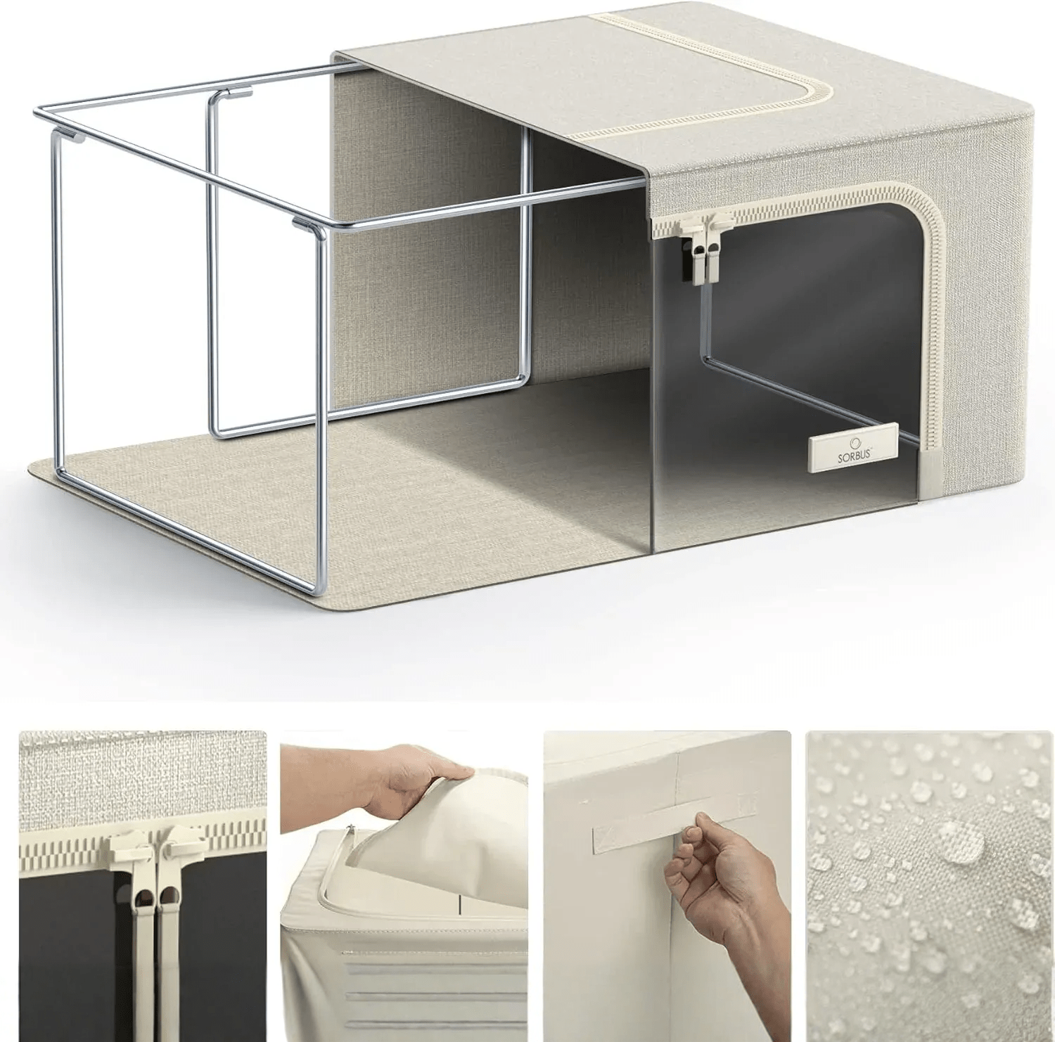Transparent Storage Box Set with Zipper – Space-Saving Organizers for Clothing, Bedding, and Toys 2