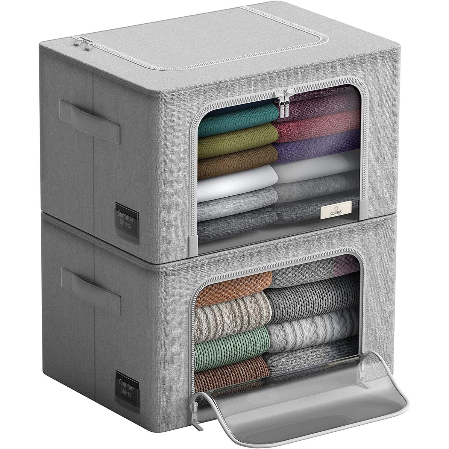 Transparent Storage Box Set with Zipper – Space-Saving Organizers for Clothing, Bedding, and Toys 6