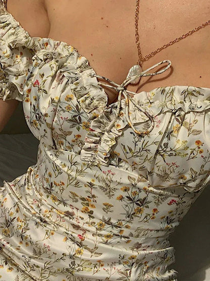 Women Off Shoulder Floral Dress Lightweight | Ophelia-4