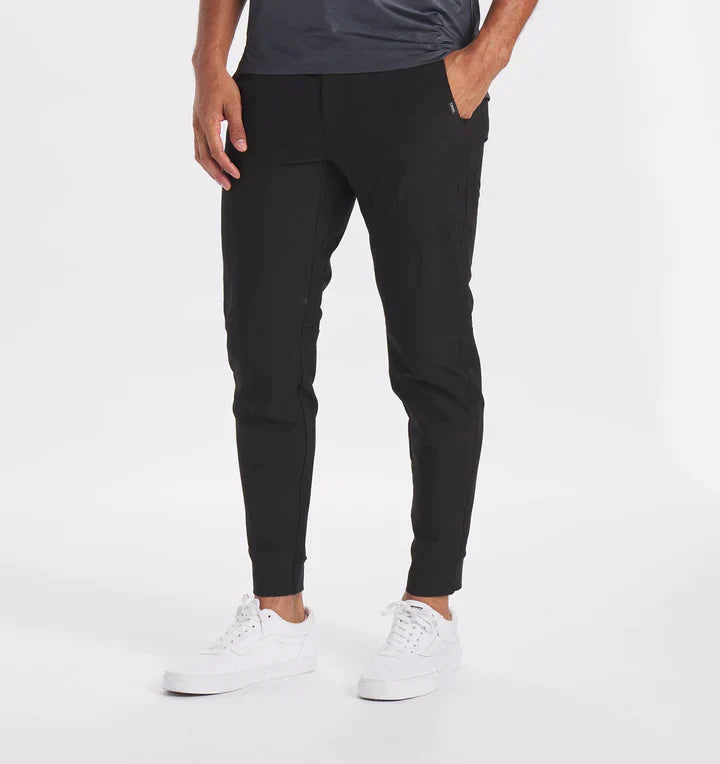 Men Slim Fit Jogging Pants Black Cotton | Karl-4