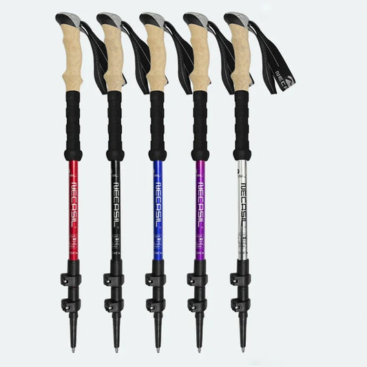 Ultralight Adjustable Collapsible Hiking Poles with Anti-Shock System – Telescopic Walking Sticks for Outdoor Adventures 0