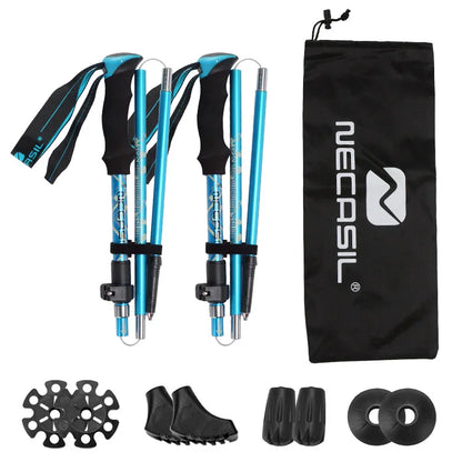 Ultralight Collapsible Hiking Poles with EVA Grip – Adjustable Telescopic Walking Sticks for Hiking and Camping 8