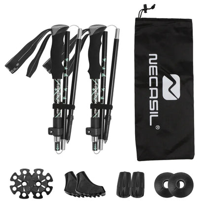 Ultralight Collapsible Hiking Poles with EVA Grip – Adjustable Telescopic Walking Sticks for Hiking and Camping 9