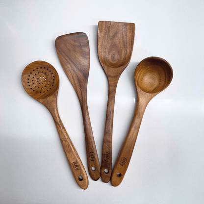 Variant image for Kitchen Utensil Set Teak Wood 7-Piece | Culinary Essentials-2