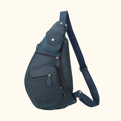 Men Vintage Leather Sling Bag | Milan