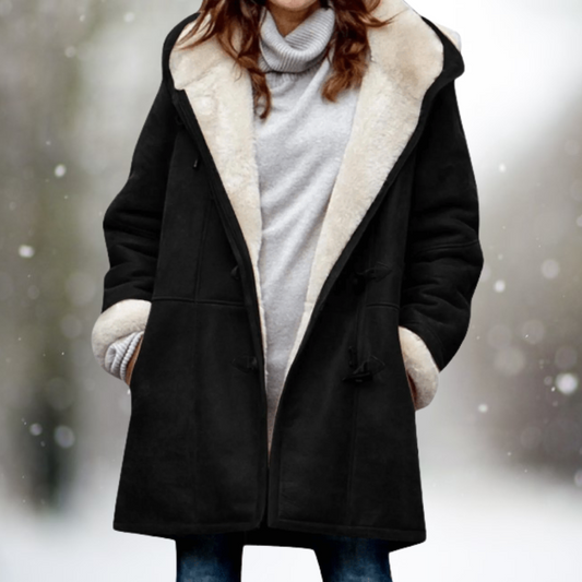 Women Faux Shearling Toggle Coat | Eiza