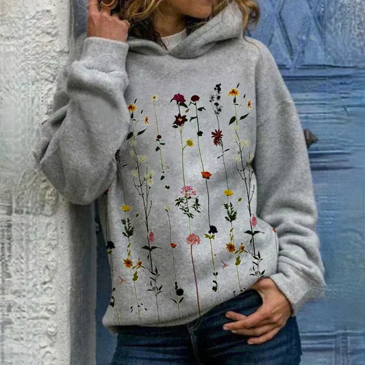 Women Hoodie Multicolor Cotton | Dorthe-1