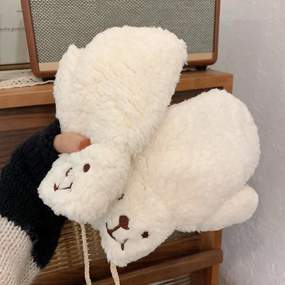 Women Fluffy Sherpa Mittens | Carla