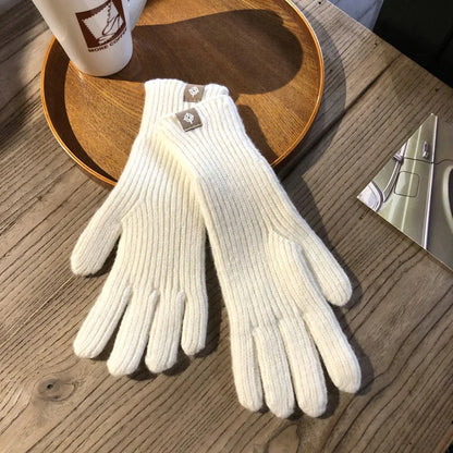 Women Ribbed Knit Winter Gloves | Nicole