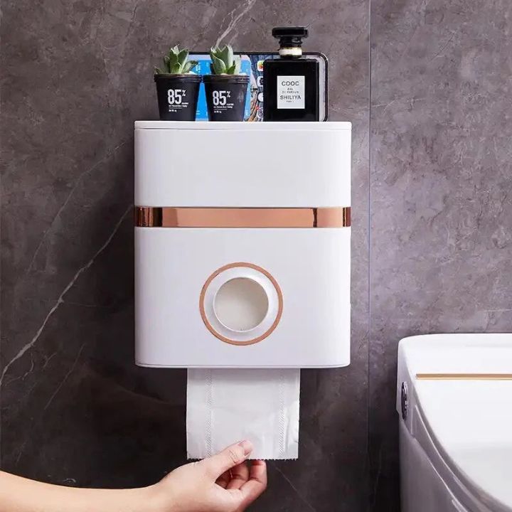 Wall-Mounted Bathroom Organizer – Space-Saving Storage for Cosmetics and Accessories, Waterproof Design, Easy Installation 0
