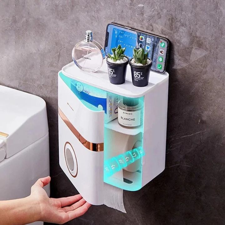 Wall-Mounted Bathroom Organizer – Space-Saving Storage for Cosmetics and Accessories, Waterproof Design, Easy Installation 2