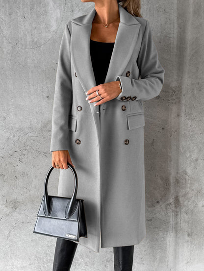 Women Elegant Double-Breasted Coat | Audrina