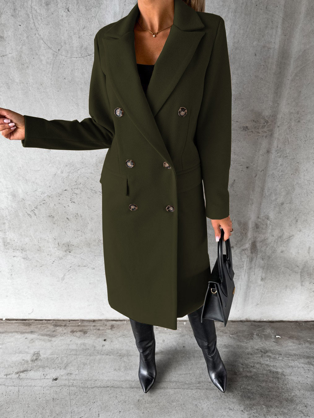 Women Elegant Double-Breasted Coat | Audrina