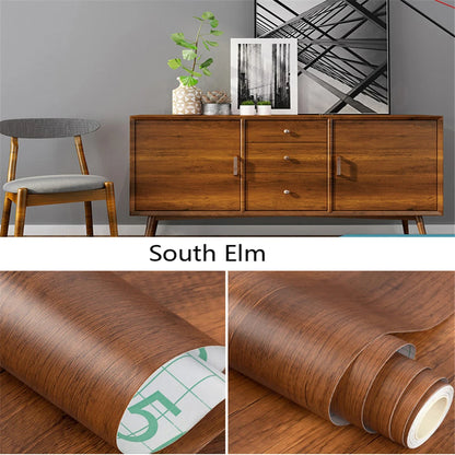 Waterproof Wood Grain PVC Wallpaper for Kitchen Cabinets – Self-Adhesive, Easy to Clean, 50cm Wide 7