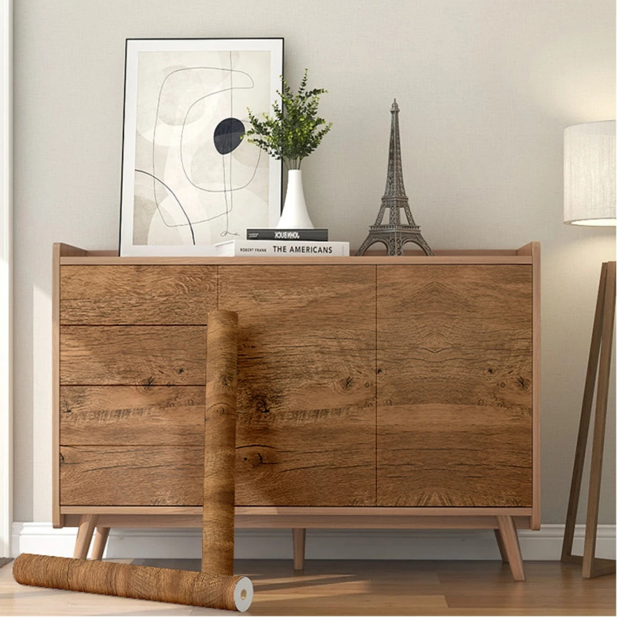 Waterproof Wood Grain PVC Wallpaper for Kitchen Cabinets – Self-Adhesive, Easy to Clean, 50cm Wide 8