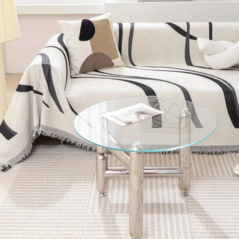 Sofa Cover Gray Chenille Non-Slip | Elegant Home Decor 6