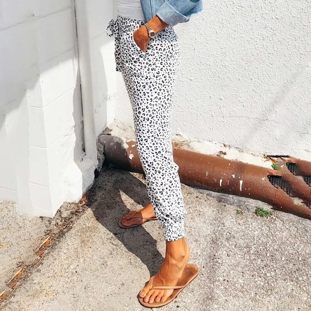 Talia | Comfy Leopard Print Trouser