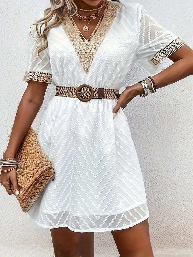 Elegant V-Neck Dress Spring Summer | Calista