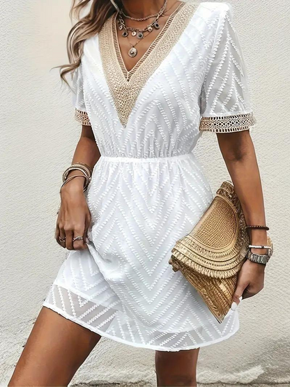 Elegant V-Neck Dress Spring Summer | Calista