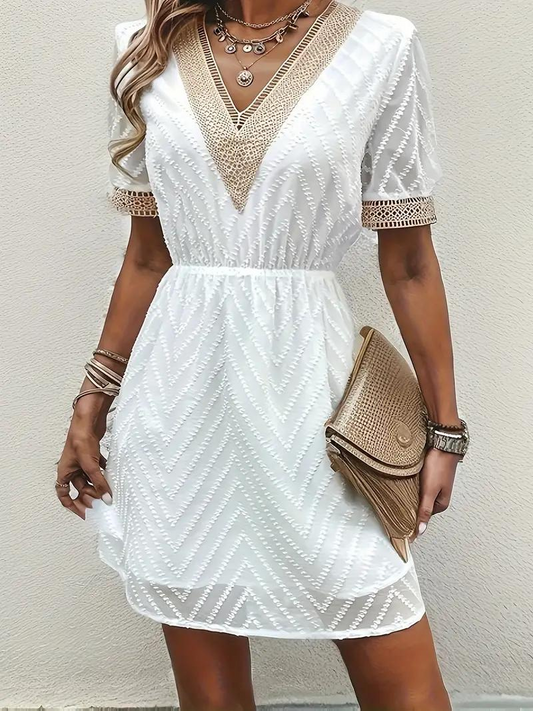 Elegant V-Neck Dress Spring Summer | Calista