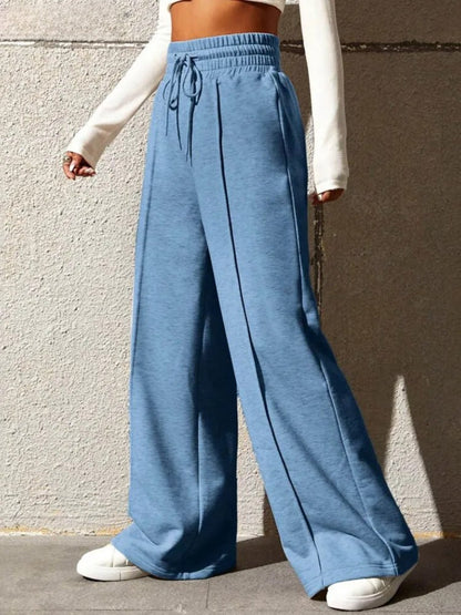 Wide-Leg High-Waisted Lounge Pants | Solange