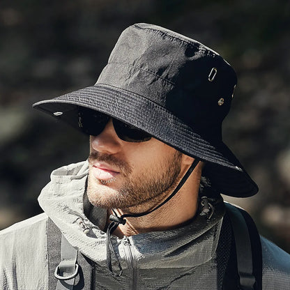 Wide Brim Summer Bucket Hat for Men – Lightweight, Adjustable Sun Protection for Fishing and Outdoor Activities 0