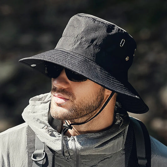 Wide Brim Summer Bucket Hat for Men – Lightweight, Adjustable Sun Protection for Fishing and Outdoor Activities 0
