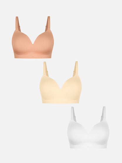 Seamless Wireless Push-Up Bra with Convertible Straps