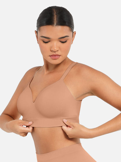 Seamless Wireless Push-Up Bra with Convertible Straps