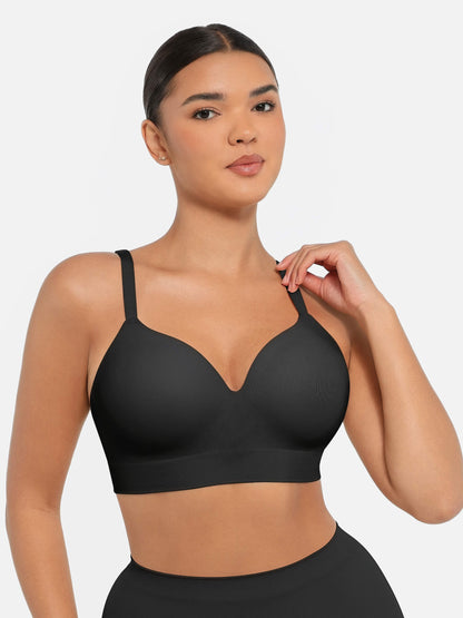 Seamless Wireless Push-Up Bra with Convertible Straps