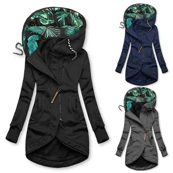 Asymmetrical Zip Hooded Jacket | Novella