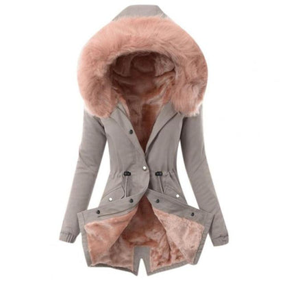 Faux Fur-Lined Hooded Coat | Zafira