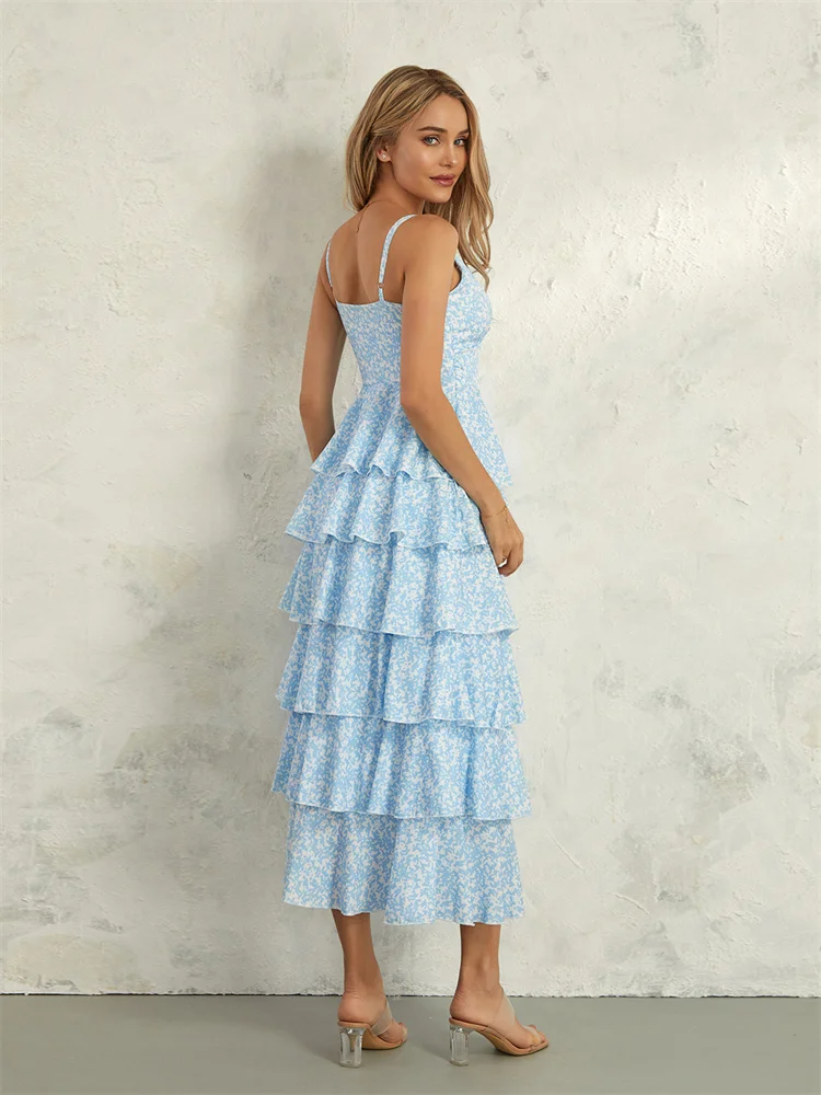 Ruffled Tiered Midi Dress | Ursula