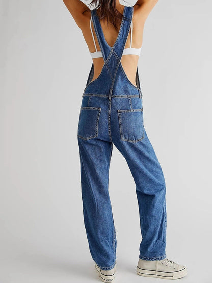 Women Jumpsuit Black Lightweight Wide-Leg | Maura 1