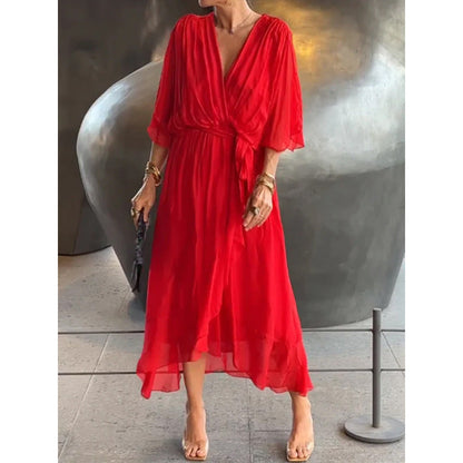 Women Midi Dress Chiffon | Elegant Rosafah 5