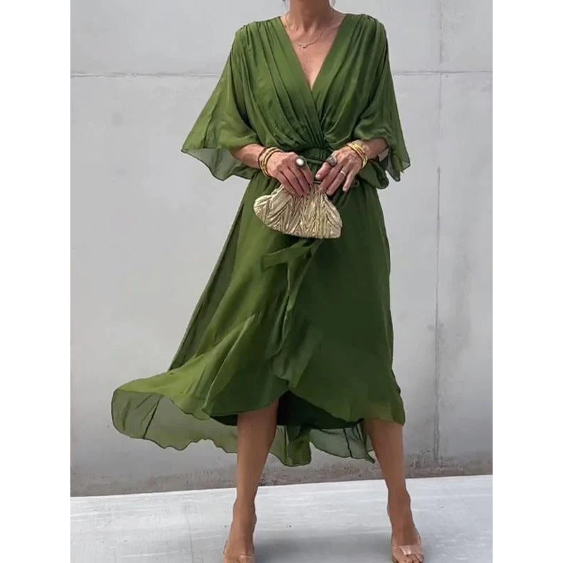 Women Midi Dress Chiffon | Elegant Rosafah 6