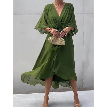 Women Midi Dress Chiffon | Elegant Rosafah 6