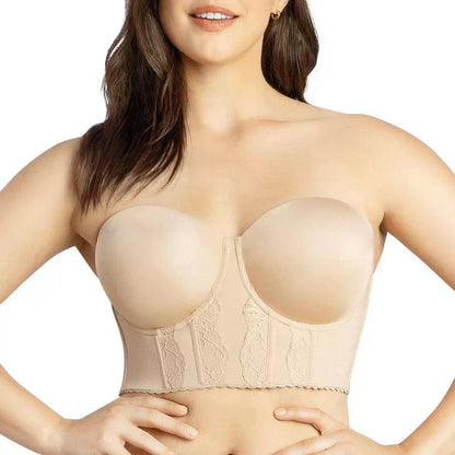 Low Back Strapless Bra with Adjustable Support