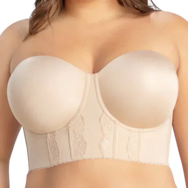Low Back Strapless Bra with Adjustable Support
