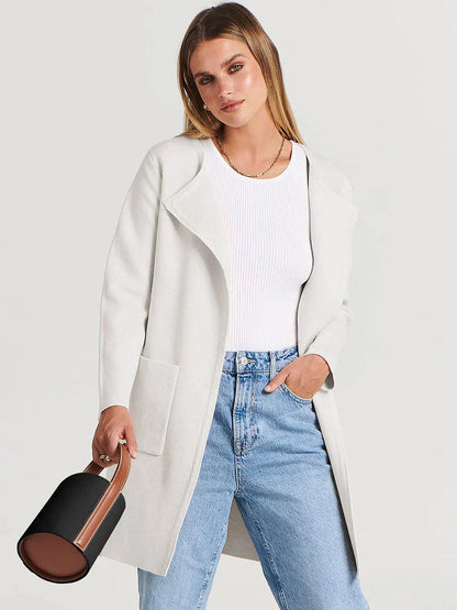 Women Belted Wool-Blend Long Cardigan | Arabella