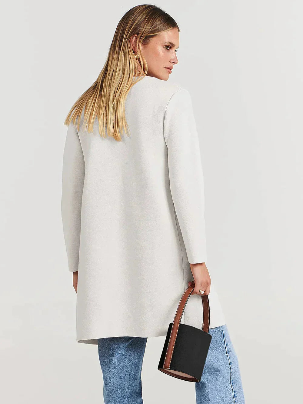 Women Belted Wool-Blend Long Cardigan | Arabella