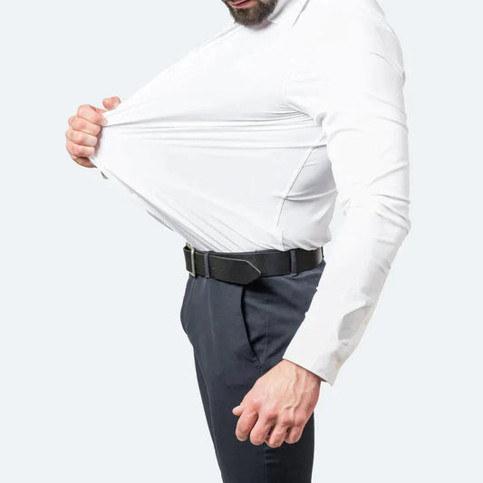 Wrinkle-Free Stretch Comfort Shirt for Men - Durable, Easy Care Casual Wear in Various Colors and Sizes 0