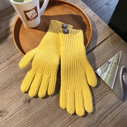 Women Ribbed Knit Winter Gloves | Nicole
