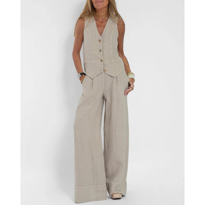 Annika | Sleeveless Top & Trouser Set